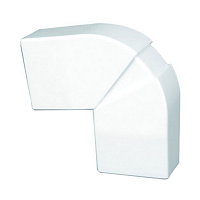 Плоский угол Efapel Серия 10, 90 град., на защелках, для мини-канала, 50х20 мм (ШхГ), цвет: белый