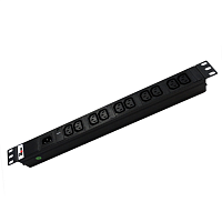 Гор блок розеток Rem-10, 1×10A, инд, 10C13, 19", вход C14