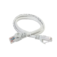 ITK Коммутационный шнур (патч-корд), кат.5Е UTP, 7м, серый