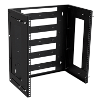 Рама настенная регулируемая 300-500мм 12U черная