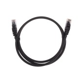 Шнур коммутационный патч-корд U/UTP, CAT 6, RJ45-RJ45, 26AWG, LSZH, черный, 1м REXANT