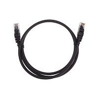 Шнур коммутационный патч-корд U/UTP, CAT 6, RJ45-RJ45, 26AWG, LSZH, черный, 1м REXANT