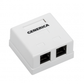 Розетка инф. настенная RJ45 кат. 5Е FTP 2 порта GENERICA