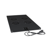 Модуль вентиляторный с 4-я вентиляторами для установки в напольные шкафы серии SH-05C , ND-05C глубиной 1200мм, цвет черный (RAL 90