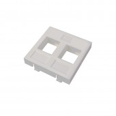 Адаптер Mosaic 45х45 мм для модуля Keystone, 2 порта, белый 