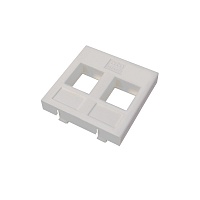 Адаптер Mosaic 45х45 мм для модуля Keystone, 2 порта, белый 