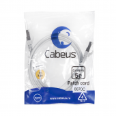 Патч-корд F/UTP, категория 5е, 2xRJ45/8p8c, экранированный, серый, LSZH, 1м