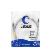 Патч-корд S/FTP, категория 6а (10G), 2xRJ45/8p8c, экранированный, серый, LSZH, 1.5м