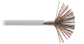 Кабель NETLAN U/UTP 50 пар, Кат.5 (Класс D), 100МГц, одножильный, BC (чистая медь), внутренний, PVC нг(B), серый, 305м