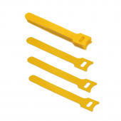 Хомут для кабеля, липучка с мягкой застежкой, 125x14 мм, желтый (10 шт.)