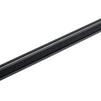 Панель-заглушка NIKOMAX 19", 1U, со щеточным кабельным вводом, металлическая, черная