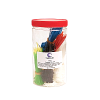 Набор стяжек нейлоновых неоткрывающихся, безгалогенные (halogen free), 100x2.5мм, (400 белых + 100 красных + 100 синих + 100 зеленых + 1