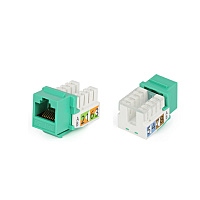 Вставка Keystone Jack RJ-45(8P8C), категория 5e, Dual IDC, зеленая
