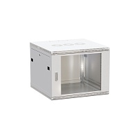 Шкаф настенный 19" TERACOM PRO 6U 600х600 мм дверь стеклянная с замком-ручкой серый