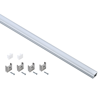 Профиль алюм. для LED ленты 1712 накл. прям. 2м к-т опал IEK