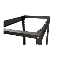 Открытая стойка 19-дюймовая (19"), 27U, высота 1401 мм, двухрамная, ширина 550 мм, глубина регулируется 600-850 мм, цвет черный (RAL 9005)