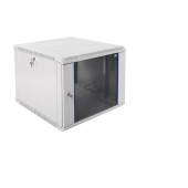 Шкаф телекоммуникационный настенный разборный ЭКОНОМ 9U (600х650) дверь стекло, цвет черный