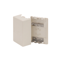 Бокс настенный распределительный NIKOMAX, на 3 плинта (до 30-ти пар), с кронштейнами, пластиковый, 150х105х56мм, бежевый