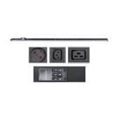 Блок розеток для 19" шкафов, вертикальный, 10 розеток Schuko, 10 розеток IEC 320 C19, 8 розеток IEC 320 C13, 32А, авт