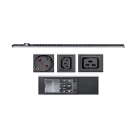 Блок розеток для 19" шкафов, вертикальный, 10 розеток Schuko, 10 розеток IEC 320 C19, 8 розеток IEC 320 C13, 32А, авт