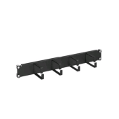 Кабельный органайзер 4 кольца 19" 1U RAL9005