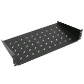 Полка угловая 2U x 446 x 250 mm (до 25 кг), цвет черный (RAL 9005) (SZB-00-00-49/5/9005) (SZB-00-00-25/5)