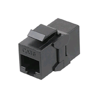 Проходной адаптер (coupler), RJ-45(8P8C) формата Keystone Jack, категория 6, 4 пары, черный