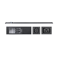 Блок розеток для 19" шкафов, вертикальный, 10 розеток IEC 320 C19, 20 розеток IEC 320 C13, 32А, автомат защиты, алюминие