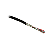 Кабель витая пара, неэкранированная U/UTP, категория 3, 10 пар (24 AWG), одножильный (solid), внешний, PE, -40°C до +50°C, черный