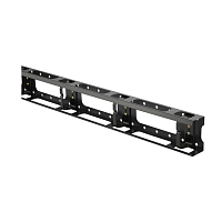 Металлический вертикальный кабельный организатор с крышкой 42U, для шкафов TTC, TTC2, TSA, TSC шириной 800 мм, черный (RAL 9004) (1 шт.)