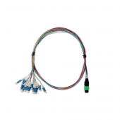 Кабель «гидра» 1xMPO(папа)/APC-12xLC/UPC, 12 волокон, 9/125 (OS2), LSZH, 1 м