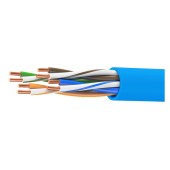Кабель витая пара кат. 5E неэкранированный U/UTP, 4 пары, нг(А)-LSLTx, цвет внешней оболочки синий коробка 305 м