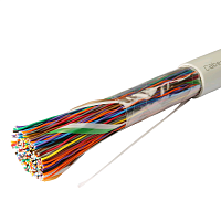 Кабель витая пара UTP (U/UTP), категория 3, 50 пар (24 AWG), одножильный (solid), PVC