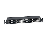 Патч-панель высокой плотности 19", 1U, 48 портов RJ-45, категория 6, полностью экранированная, Dual IDC