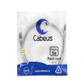 Патч-корд F/UTP, категория 5е, 2xRJ45/8p8c, экранированный, серый, PVC, 1.5м