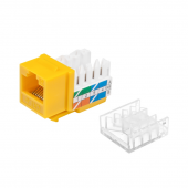 Модуль коммутационный типа Keystone, UTP, Кат.6, 90°, цвет желтый