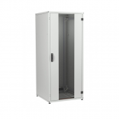 Шкаф напольный 19", 45U, 2096х600х600мм(ВхШхГ), дверь стеклянная с боковыми вставками, сзади укороченная дверь + фальшпанель 3U с щеточным вводом, 2 