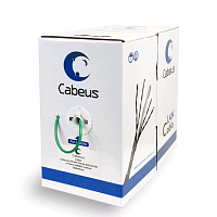 Кабель витая пара UTP (U/UTP), категория 5e, 4 пары (24 AWG), одножильный, зеленый (305 м), системная гарантия 25 лет.