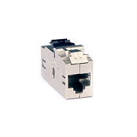 Модуль  Keystone RJ45 CAT6 проходной экранированный, серебристый