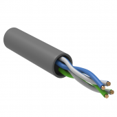 Каб. в. п. U/UTP кат. 5E 2 пары PVC 1м сер. GENERICA