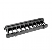 Органайзер кабельный горизонтальный с пластиковыми пальцами 19" 1U