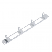 Органайзер кабельный горизонтальный с окнами 19" 1U, 4 кольца