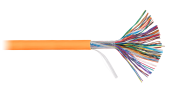 Кабель NIKOLAN U/UTP 50 пар, Кат.3 (Класс C), 16МГц, одножильный, BC (чистая медь), 26AWG (0,405мм), внутренний/внешний, LSZH -40С  нг(А)-HFLTx,  оран