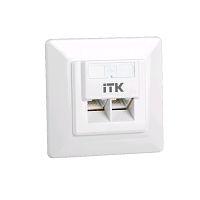 ITK Внутренняя инф. розетка RJ45 кат. 5Е UTP 2 порта