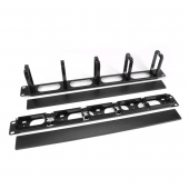 Кабельный организатор с пластиковыми кольцами с крышкой, 19", 1U