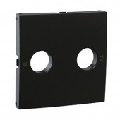 Лицевая панель для розетки 2к+з, черный (90631 TPM)