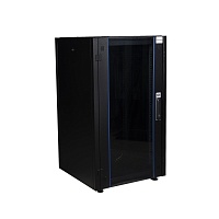 Шкаф нап. 19", 26U 600х600, перед. дв. стек, задн. стен., мет, чер.