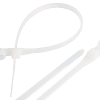 Стяжка NIKOMAX нейлоновая неоткрывающаяся, 200х3,5мм, с площадкой для маркировки, уп-ка 100шт.