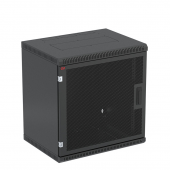 Шкаф телекоммуникационный настенный разборный черный 19”,6U(600x350), ШТ-НСр-6U-600-350-П-Ч дверь перфорированная ССД