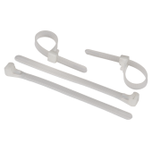 Стяжка NIKOMAX нейлоновая открывающаяся, 300х7,6мм, белая, уп-ка 100шт.